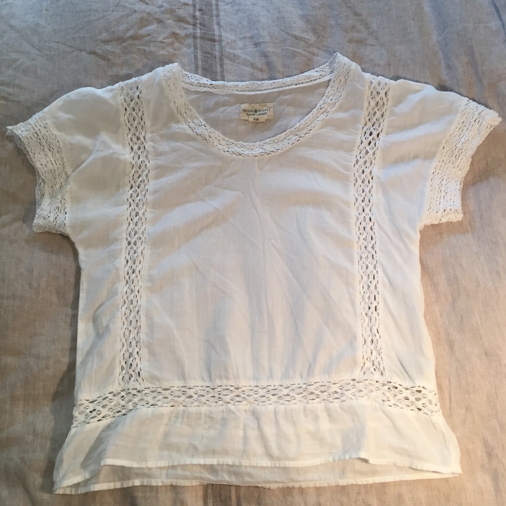 Denim & Supply by Ralph Lauren white cotton top, L